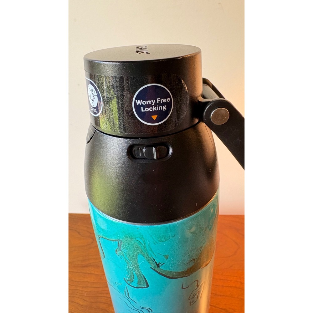 Tervis Stainless Steel Water Bottle Teal Purple Marble VersaLid 2-in-1 24oz - Picture 6 of 11